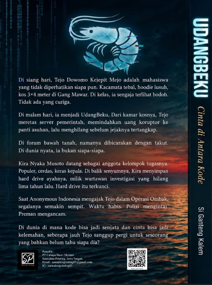 Cover Belakang Buku UdangBeku: Cinta di Antara kode